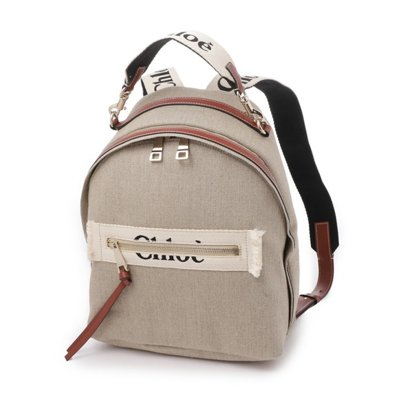 Chloe Woody Backpack Leather Sepia Brown - Picture 1 of 11